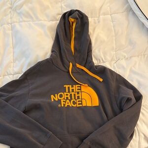 The North Face Charcoal and Mustard Hoodie